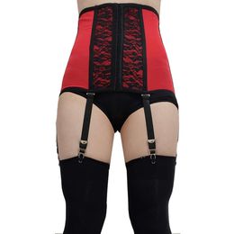 Sexy Costume High-waist Sexy Garter Women Transparent Mesh Suspender Belt Exotic Lace Lingerie Garters for Stockings Pantyhose