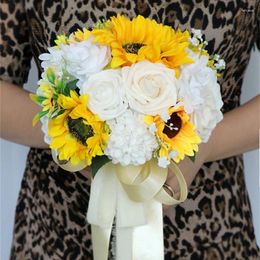 Wedding Flowers Bridal Bouquet Artificial Flower Bridesmaid Bride Holding