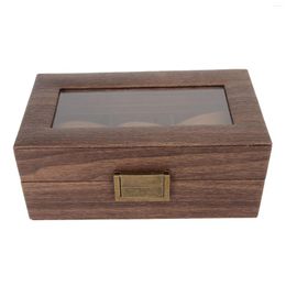 Watch Boxes Storage Case Wood Display 3 Slot For Shop