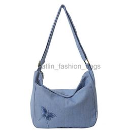 Shoulder Bags Multi Pocket Soulder Bags Quality Jeans Soft Portable Lady Tote Bags Wased Denim Women's Crossbody Bagcatlin_fashion_bags