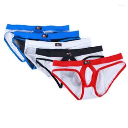 Underpants Transparent Mens Nylon Briefs Slip Silk Bikini Sexy Gay Underwear Penis Pouch Mesh 1003-SJ