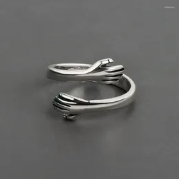 Wedding Rings Selling Large Hand Hug For Women Men Open Finger Girls Christmas Gifts 2023