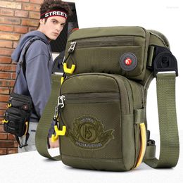 Outdoor Bags Multi-functional Tactical Legs Men Close Anti-theft Pocket Waterproof Nylon Fabric Chest Package Inclined Shoulder Bag