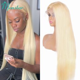 Synthetic Wigs 4x4 13x4 13x6 613 Honey Blonde Colour Lace Front Human Hair Wigs for Women Transparent Brazilian Straight Frontal Wigs Human Hair 230407