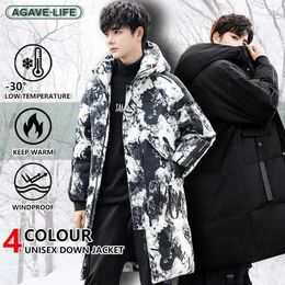 Men's Jackets Winter Down Jacket Mens Parkas Thick Warm 90% White Duck Down Jackets Men and Women Long-style Down Coat Unisex Outerwear Jacketzln231108