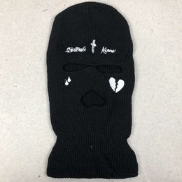 Embroidered Acrylic Three Hole Cap Ski Mask Embroidery Computer 53EN