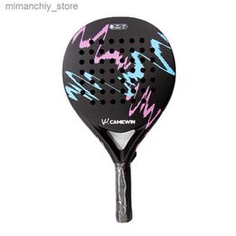 Tennis Rackets CAMEWIN New Plate Racket Pala Padel Carbon Fibre Glass EVA Tennis Outdoor Sports Unisex Equipment with Bag About 360g In Weight Q231109