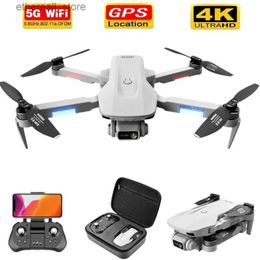 Drones F8 2021 New GPS Drone 4k/6k HD Camera profession WiFi fpv Drone Brushless Motor Grey Foldable Quadcopter RC Dron Toys Q231108