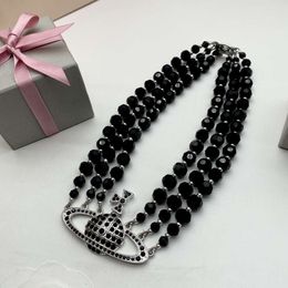 Marca de moda designer pingente colares carta viviene gargantilhas luxo feminino jóias metal pérola colar cjeweler westwood para mulher corrente uiiu72