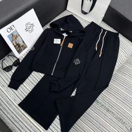 Designer Womens Pantsuit Casual Tracksuits Hooded Coat with Long Pants Cotton Letter Pattern Sports Sets Clothes SML