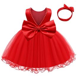 Girl Dresses Flower Girls Wedding Dress For Baby Tutu Christmas Infant Vestidos 1 Year Birthday Party Baptism Born Clothes