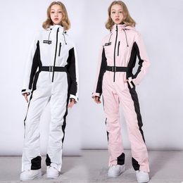 Skiing Jackets 2023 Warm Outdoor Sports Snow Overalls Winter One Piece Women Ski Suit Windproof Waterproof Snowboard Jumpsuits Mountain