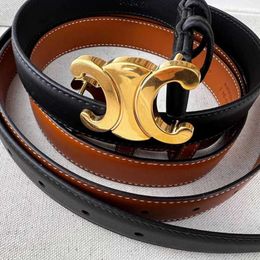 Belts Luxury Genuine Leather Designer Shiny Golden Silver Buckle Flash Sale Ceinture Homme Luxe Triomphe Buckle Leather Belt Womens 2202