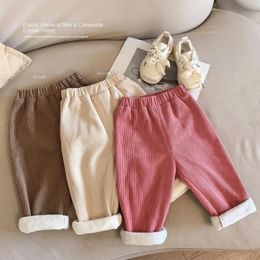 Trousers Winter Kids Baby Corduroy Trousers Pant Fashion Girls Pants Children Boys Kids Full Length Pants Infant Clothing 231108