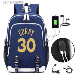 Backpacks Stephen Curry Fans Basketball Packpack Women Men Multifunction USB Charging Laptop Backpack School Travel Bag for Boy GirlsL231108