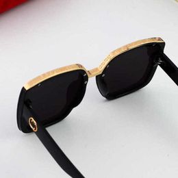 Luxury designer summer sunglasses Big straight fashion textured