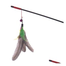 Cat Toys Top Quality Pet Toy Cute Design Bird Feather Teaser Wand Plastic For Cats Colour Mti Products G1116 Drop Delivery Home Garde Dh4Po