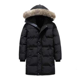 Designer Luxury Chaopai Classic Extra Large Down For Men Plus Size Mid Length Winter Fat Guy Thick Cotton Coat For Warm