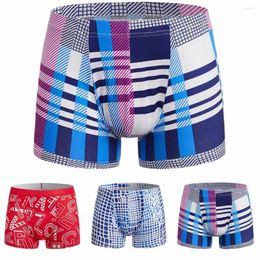 Underpants 2023 Sexy Boxershorts Men Swimming Trunks Boxer Briefs Shorts Print Underwear Male Swimwear Sports Lingerie