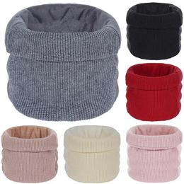 Scarves Knitted Neck Gaiter Fashion Keep Warm Thickened Lining Winter Scarf Warmer Camping Snowboard