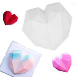 Baking Moulds 3D Diamond Love Heart Silicone Mould DIY Butterfly Bloom Rose Chocolate Fondant Cake Craft Decorating Tool