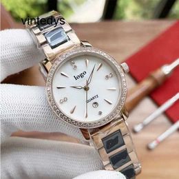 Quartz Watch High Precision Steel Band Women's Diamond Inlaid Ceramic Watch Women's High-end Luxury Brand