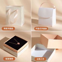 Ring Exquisite Jewellery Packaging Necklace Earrings Simple Matching Flip Box