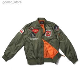 Men's Jackets Military USN Navy World War II spring and autumn pilot flght jacket baseball uniform men's bomber jacket windbreaker Q231109