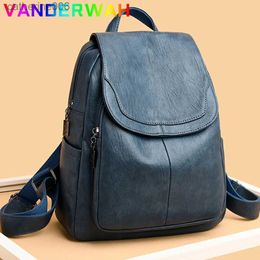 Backpacks Genuine Women Leather Backpack Fashion Female Shoulder Bag Sac a Dos Ladies Bagpack Mochilas School Bags For Teenage Girls 2023L231108