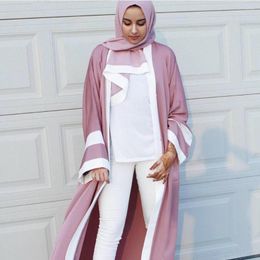 Ethnic Clothing Striped Dress Scarf Cardigan Long Robes Kimono Ramadan Middle East Thobe Worship Service Islamic Casual Muslim Abaya