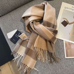 Autumn Winter Australian Pure Wool Classic British Women's and Men's Versatile Couple Warm Scarf shawl scarfs shawls