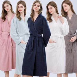 Women's Sleepwear Four Seasons Yukata Nightdress Towel Bathrobes Large Size Long Spa Sweat Spring Bath Clothes Cross-border Exclusive