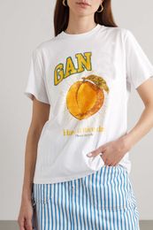 GAN Damen Designer-Poloshirt Hot Letter Fashion Trend Beach Neck Kurzarm T-Shirt Tide Tops luly520