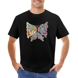Men's Tank Tops Floral Butterfly Color Groovy Style And Flower T-Shirt Summer Workout Shirts For Men