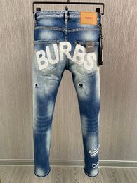 DSQ PHANTOM TURTLE Jeans Men Jeans Mens Luxury Designer Jeans Skinny Ripped Cool Guy Causal Hole Denim Fashion Brand Fit Jean Man Washed Pant 60871