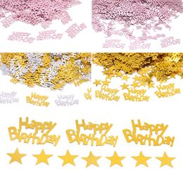 Party Decoration 1 Pack 15g Acrylic Happy Birthday Confetti Baby Shower Rose Gold Letter Confettis For Wedding Balloon Table Decor