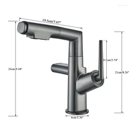 Bathroom Sink Faucets Vidric Luxury Faucet Lcd Diaplay Mixer Smart Tap Pull Out Wash Basin Gray/Black/White