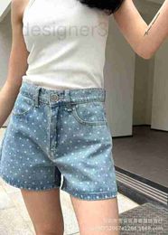 Womens Jeans designer High quality Spring/Summer 2023 chic Laser Full Print Polka Dots Waist Versatile Denim Shorts for Women 6UZ6