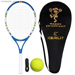 Tennis Rackets 21 "23 "25" 4-12 year old Kids Junior Tennis Racquet Carbon Aluminium Integrated Balance Lightweight and Durab Q231109