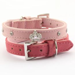 Rhinestone Crown Charm Decoration Pet Dog Cat Collar Princess Collars For Dogs 6041024 Puppy Leashes Supplies G485 ZZ