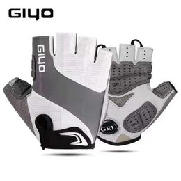 Cycling Gloves Giyo Bicycle Cycling Glove Breathable Lycra Fabric Unisex Road Riding MTB Racing Mittens Cycle Bike Half Finger Sport Gloves 231108