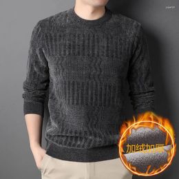 Men's Sweaters Chenille Sweatshirt Autumn And Winter Velvet Thickened Sweater Bottoming Mens Ropa De Hombre 2023