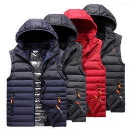 Men's Vests Men Winter Outwear Casual Thick Warm Windproof Sleeveless Vest Jacket WaistCoat Autumn Outfits Sport Pockets