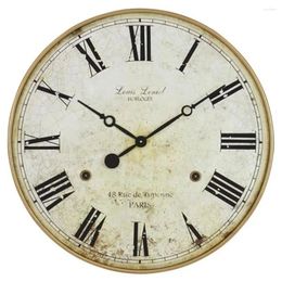 Wall Clocks The Clock Has A High-quality Design And Craftsmanship With An Old-fashioned Roman Digital Face Metal Frame