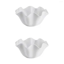 Plates 2 Pcs 59Inches Ceramic Fishtail Shaped Dish Condiment Relish Plate Tableware Seasoning Sauce Snack Mini Bowl(White)