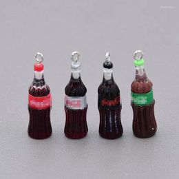 Charms 10Pcs 9 36mm 3D Simulation Coke Miniature Figurine Resin Craft Pendant For Earrings Jewellery Making Diy Accessories