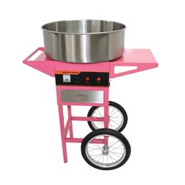 Food processing commercial vertical candy floss maker cotton candy machine with wheels