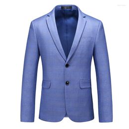 Men's Suits Spring Autumn Blazers Men Slim Fit British Plaid Formal Suit Jacket Party Wedding Business Casual Male Plus Size 6XL