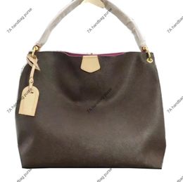 3A handbag designer shoulder bag Hobo Large Capacity Soft 5 Colors Leather Shoulder Large Bags Graceful Handbag One Shoulder ladys 43704 GRACEFUL MM brown Flower