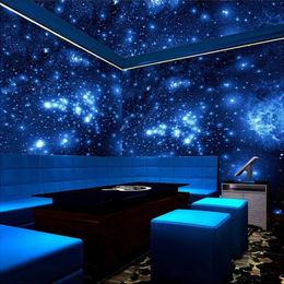 Wallpapers Custom Mural Wallpaper 3D Space Star Galaxy Living Room Sofa TV Background Wall Bedroom Po Stars Papel DE Parede